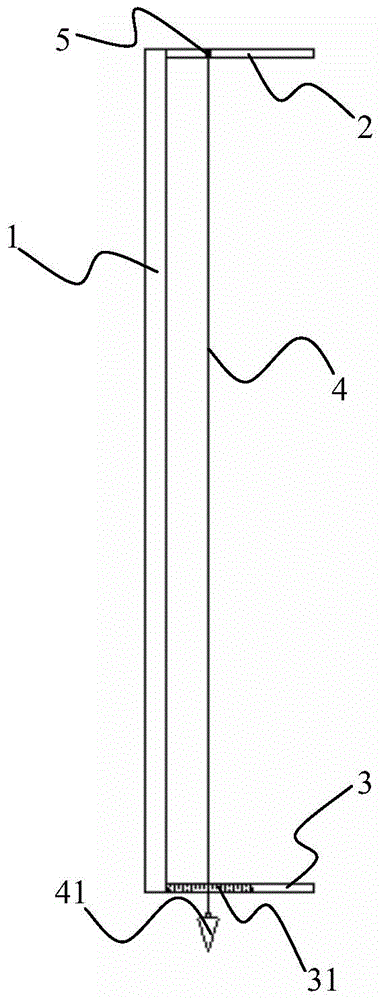 Template perpendicularity detection device and detection method