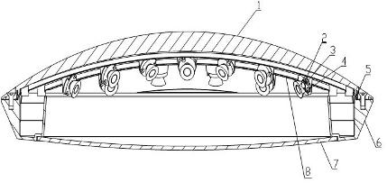 Easily radiated and high-power LED street lamp cap