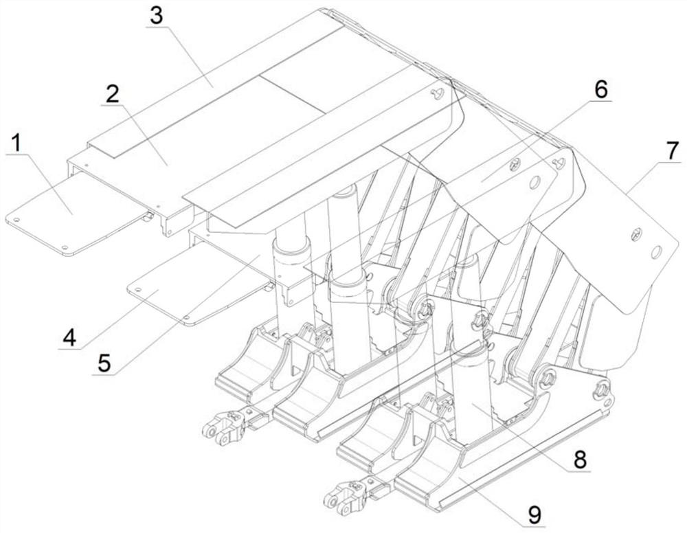 Non-frame spacing fully-mechanized hydraulic support and method for preventing roof leakage of inclined loose thick coal seam