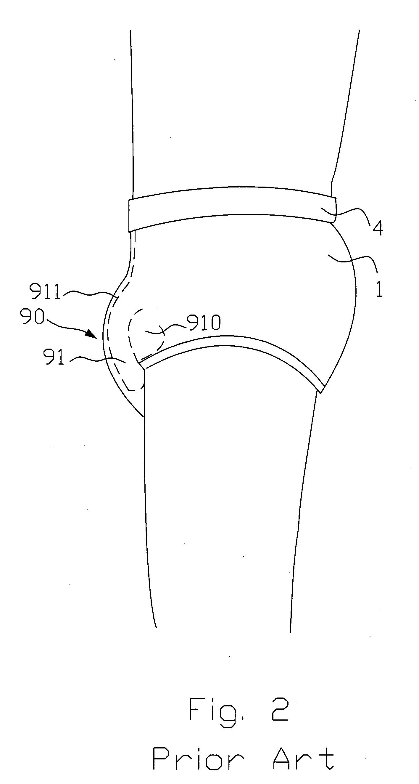 Positioning structure for the male reproductive organ