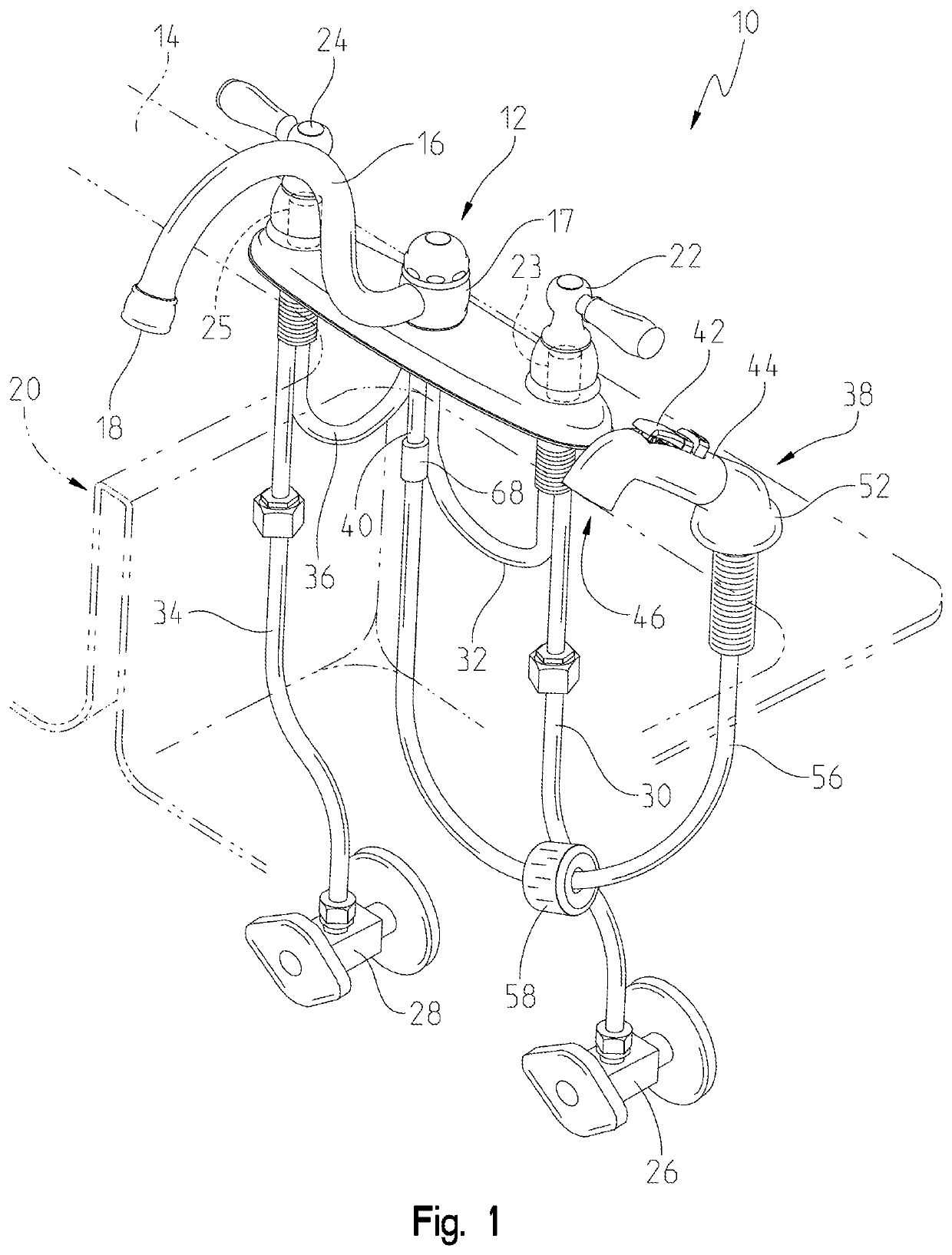 Locking side sprayer