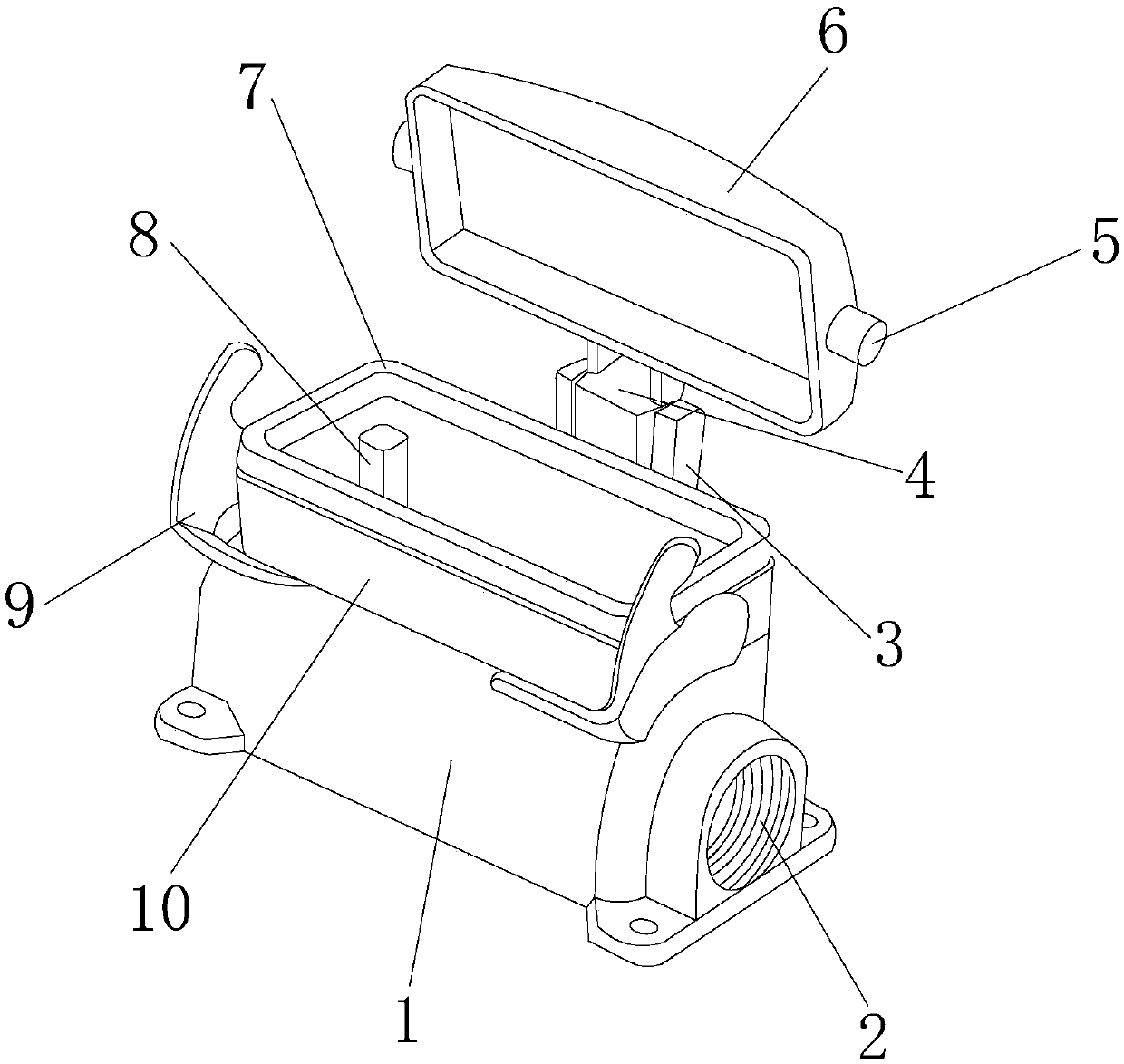 Improved RF coaxial connector housing