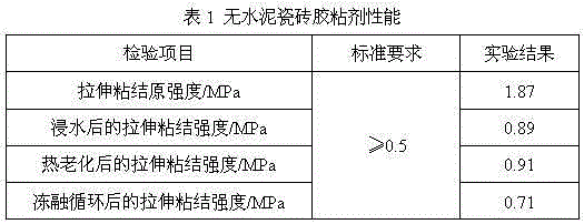 Non-cement ceramic tile adhesive