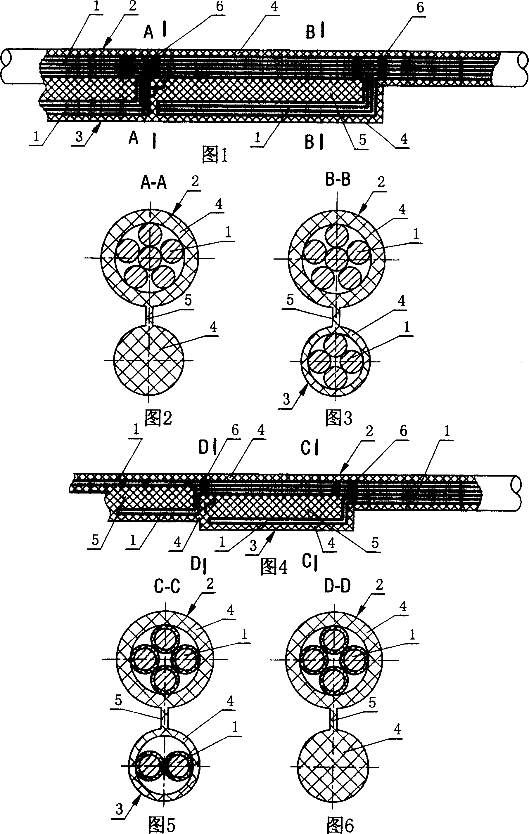 Branched wires and cables and their manufacture