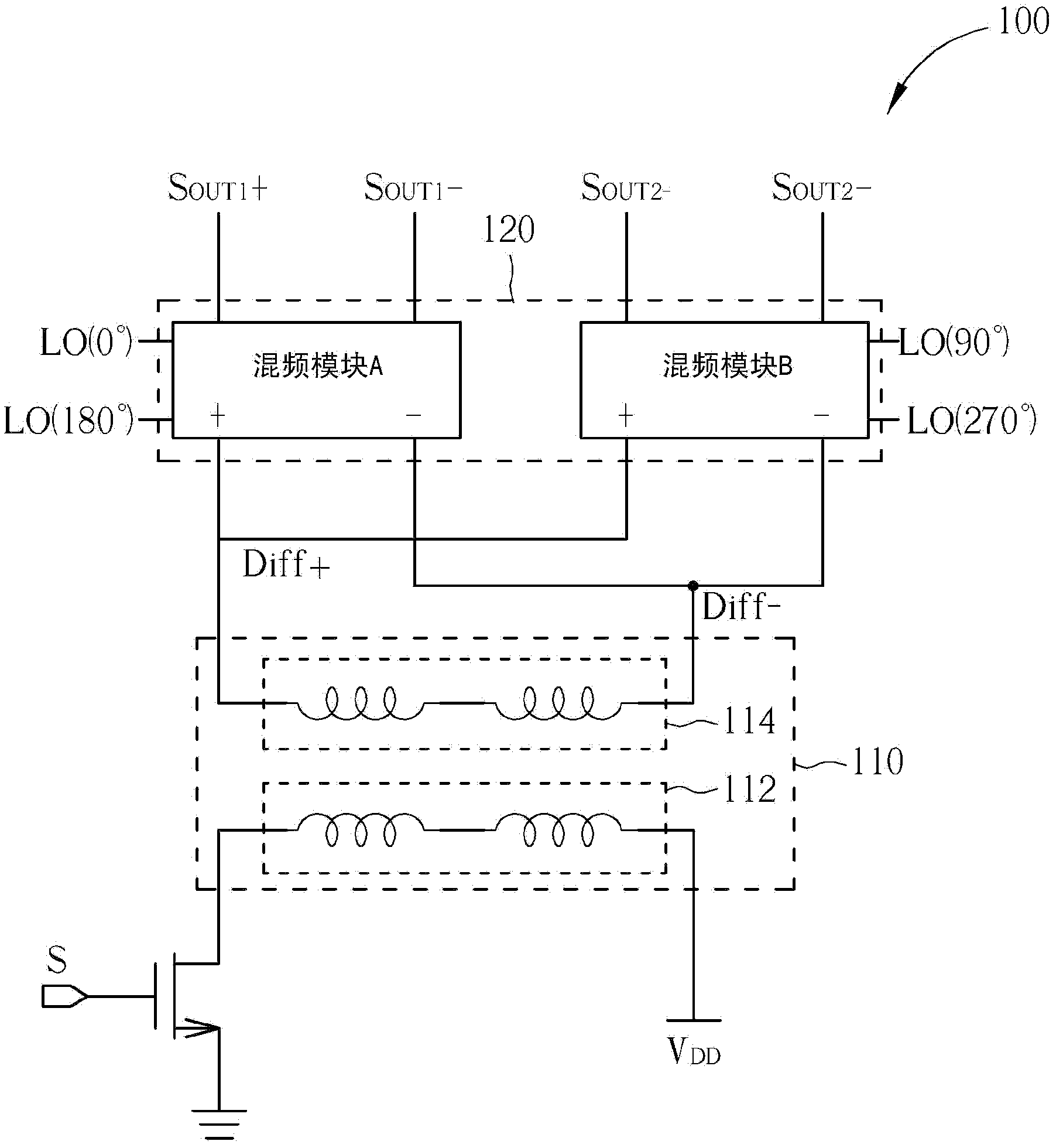 Frequency mixer and relevant frequency mixing method