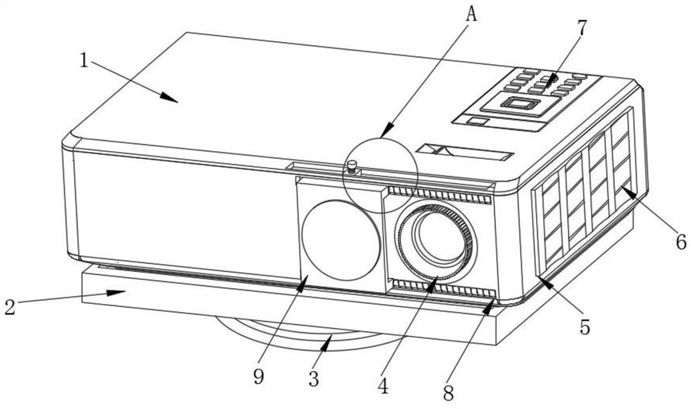 Household projector convenient for angle adjustment