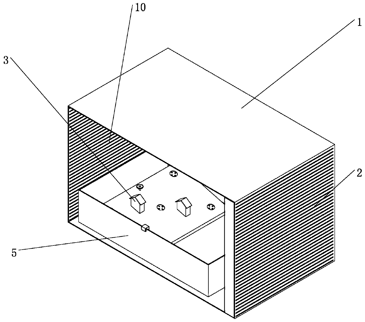 A wind tunnel for studying the diffusion of pollutants around the coast and its working method