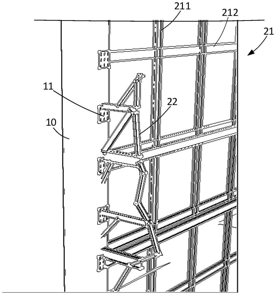 Large antique city wall structure and construction method thereof