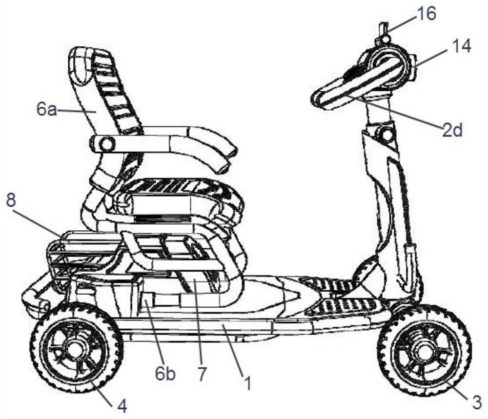 An electric-driven open-top walking-replacing device