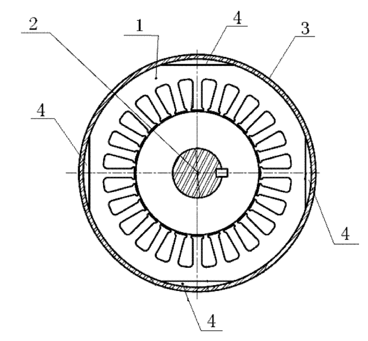 Stator structure of electric compressor