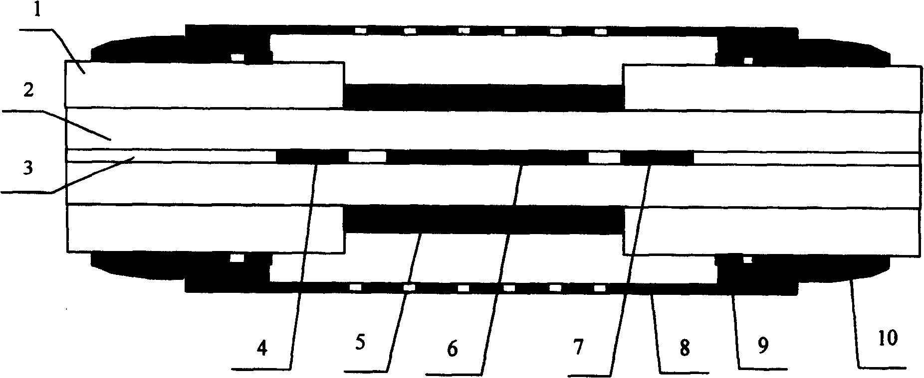 Optical fiber mode coupling biochemical sensor, sensing device and sensing system