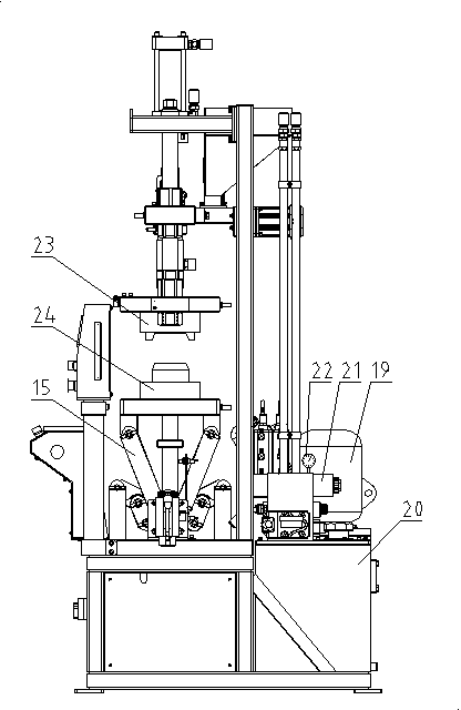 Vertical injection molding machine