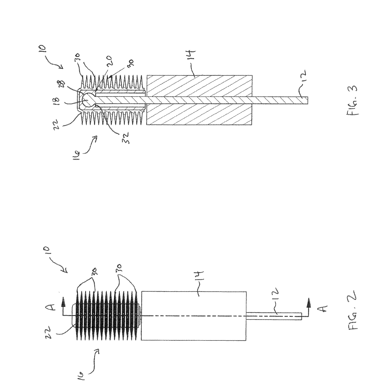 Twisted in wire brush having a molded tip and method of assembly therefor