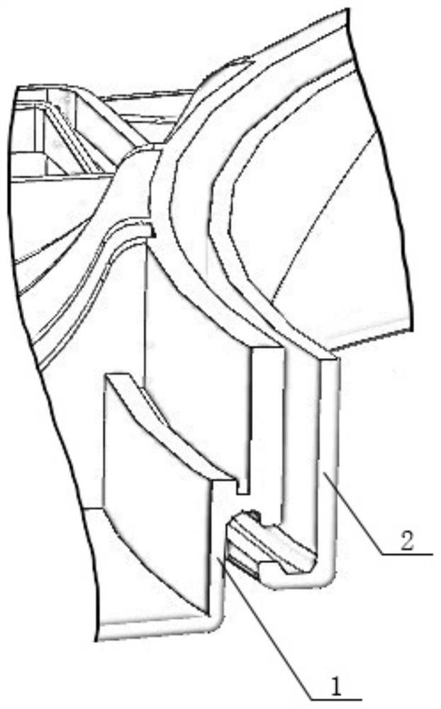 Air guide ring structure beneficial to reduction of rotation order noise and arrangement method of air guide ring structure