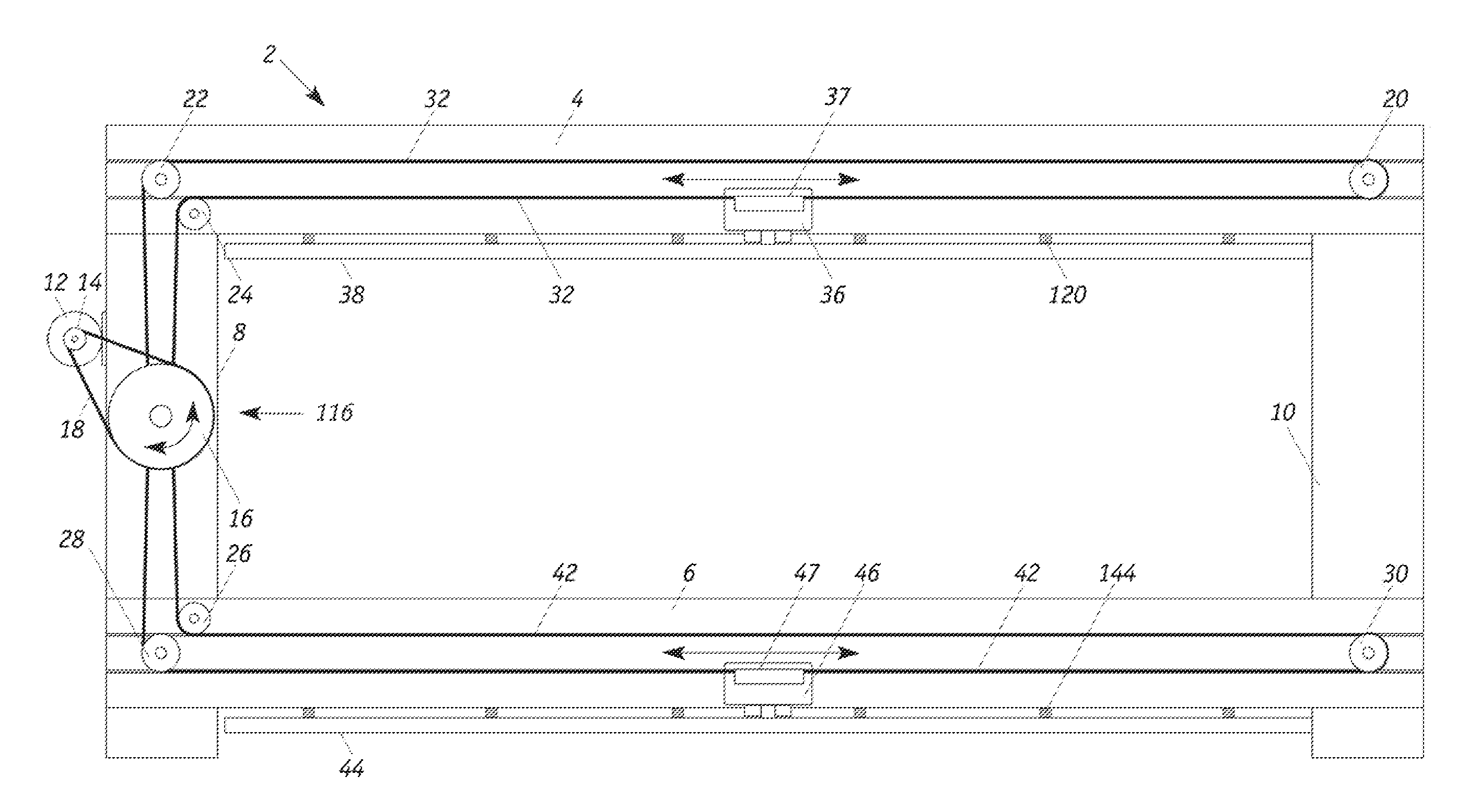 Scanner belt load and stretch compensation control system