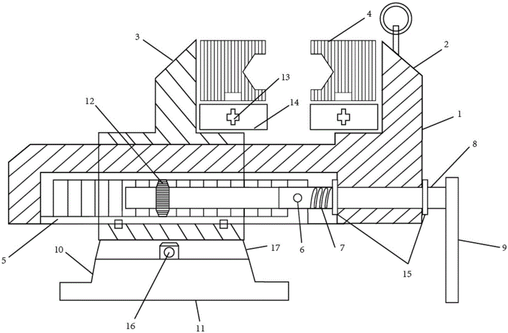 Bench vice with clamping opening replaced freely