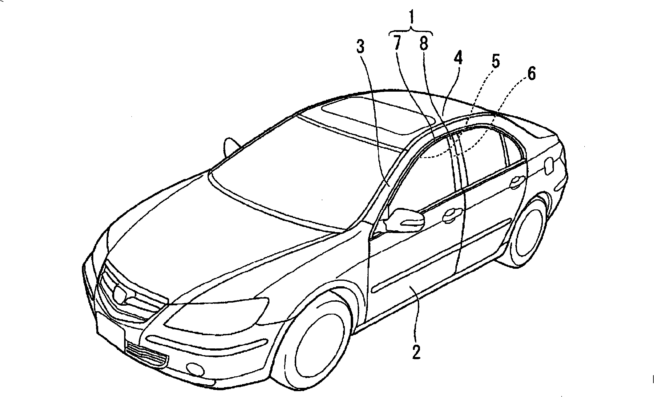 Assembling portion structure and assembling method of door or window decorative piece