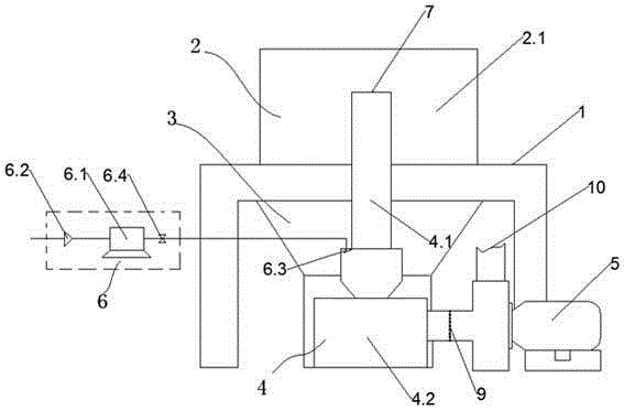 Device for controlling and collecting aluminum and magnesium powder generated by polishing, grinding and wiredrawing on platform