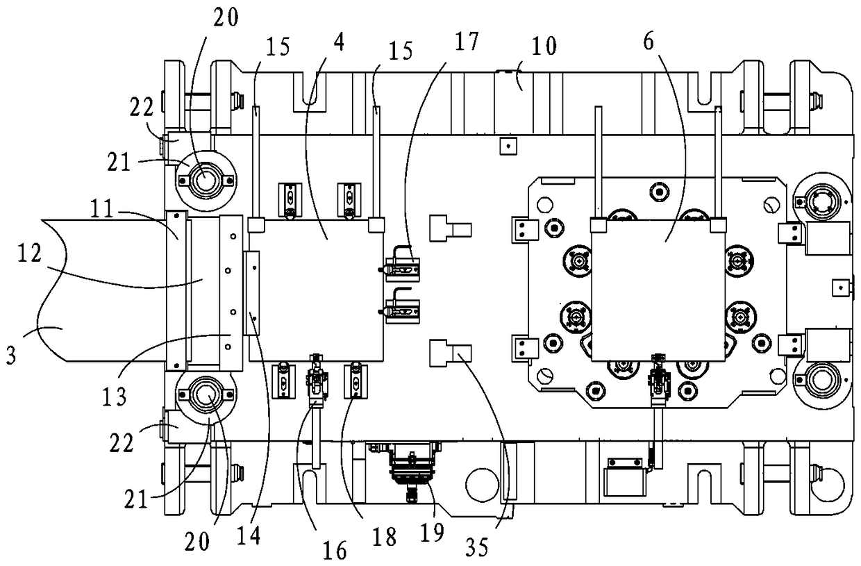 Uncoiling blanking die and multi-station processing device