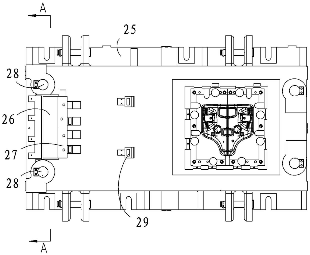 Uncoiling blanking die and multi-station processing device