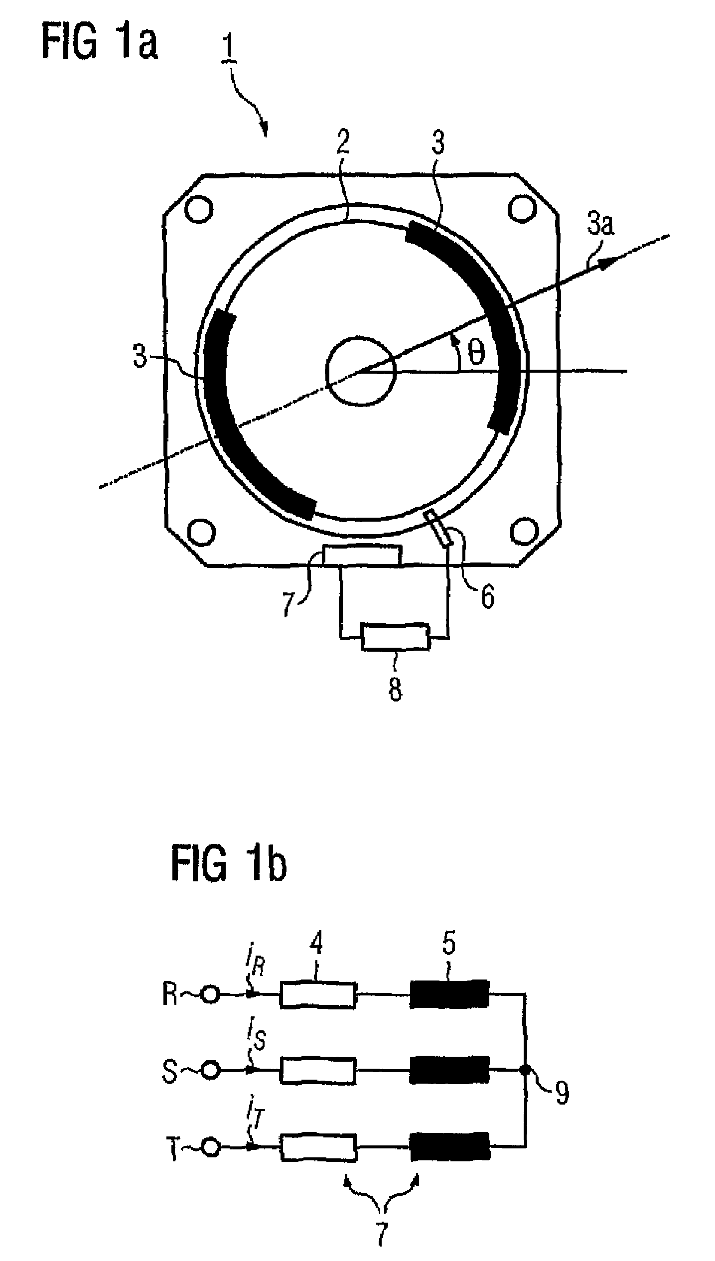 Method and apparatus for determining the rotor position of an electric motor from the electric current and the angular acceleration