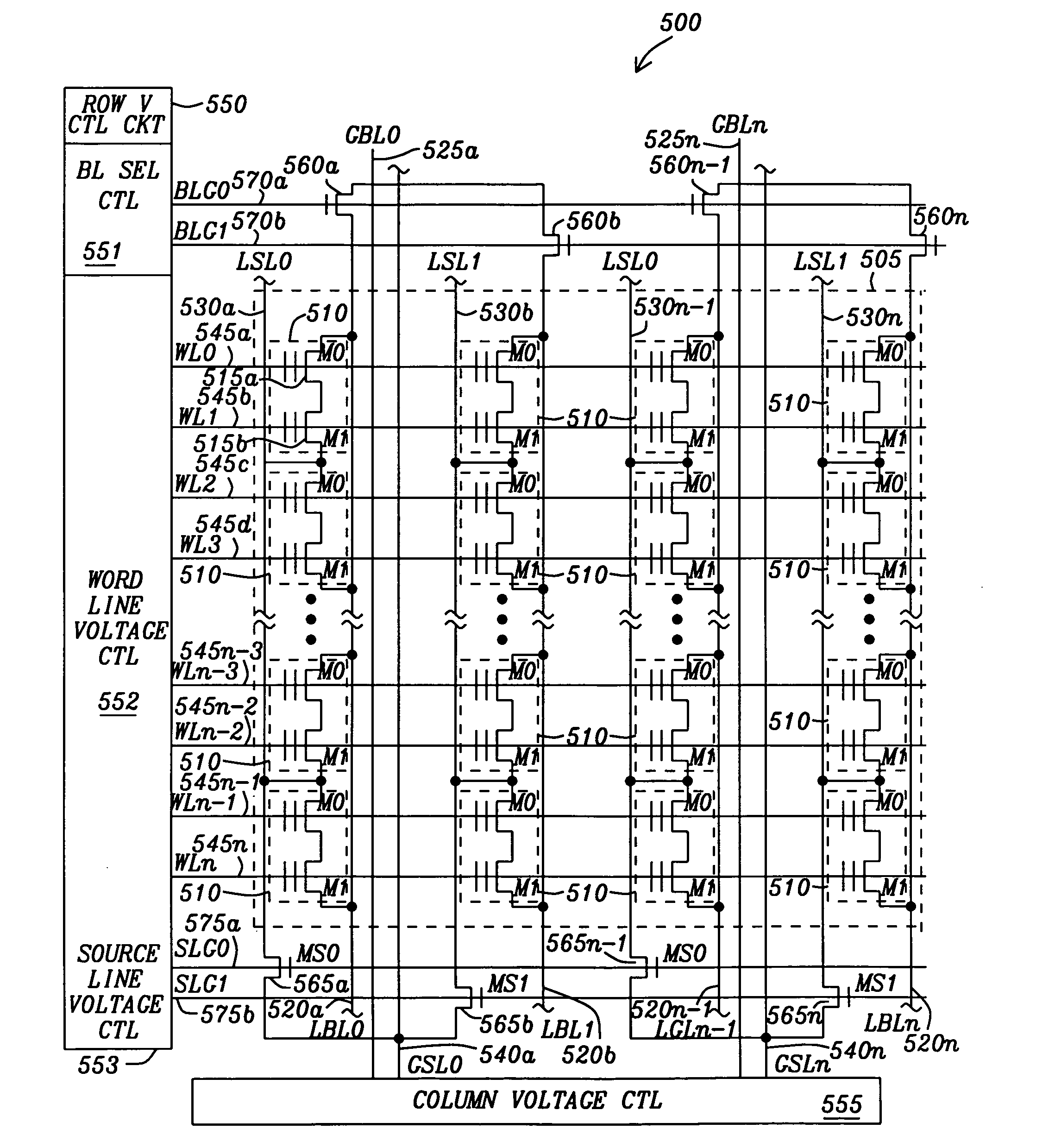 NAND based NMOS NOR flash memory cell, a NAND based NMOS nor flash memory array, and a method of forming a NAND based NMOS NOR flash memory array