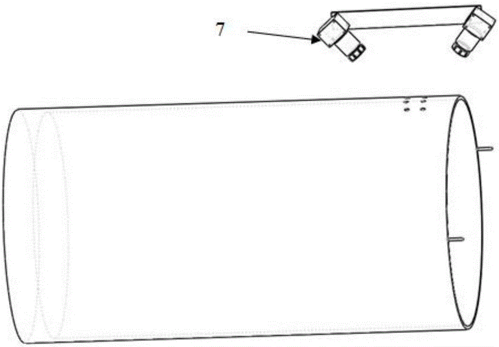 Monocular and binocular pose deviation measuring method used for cabin automatic docking