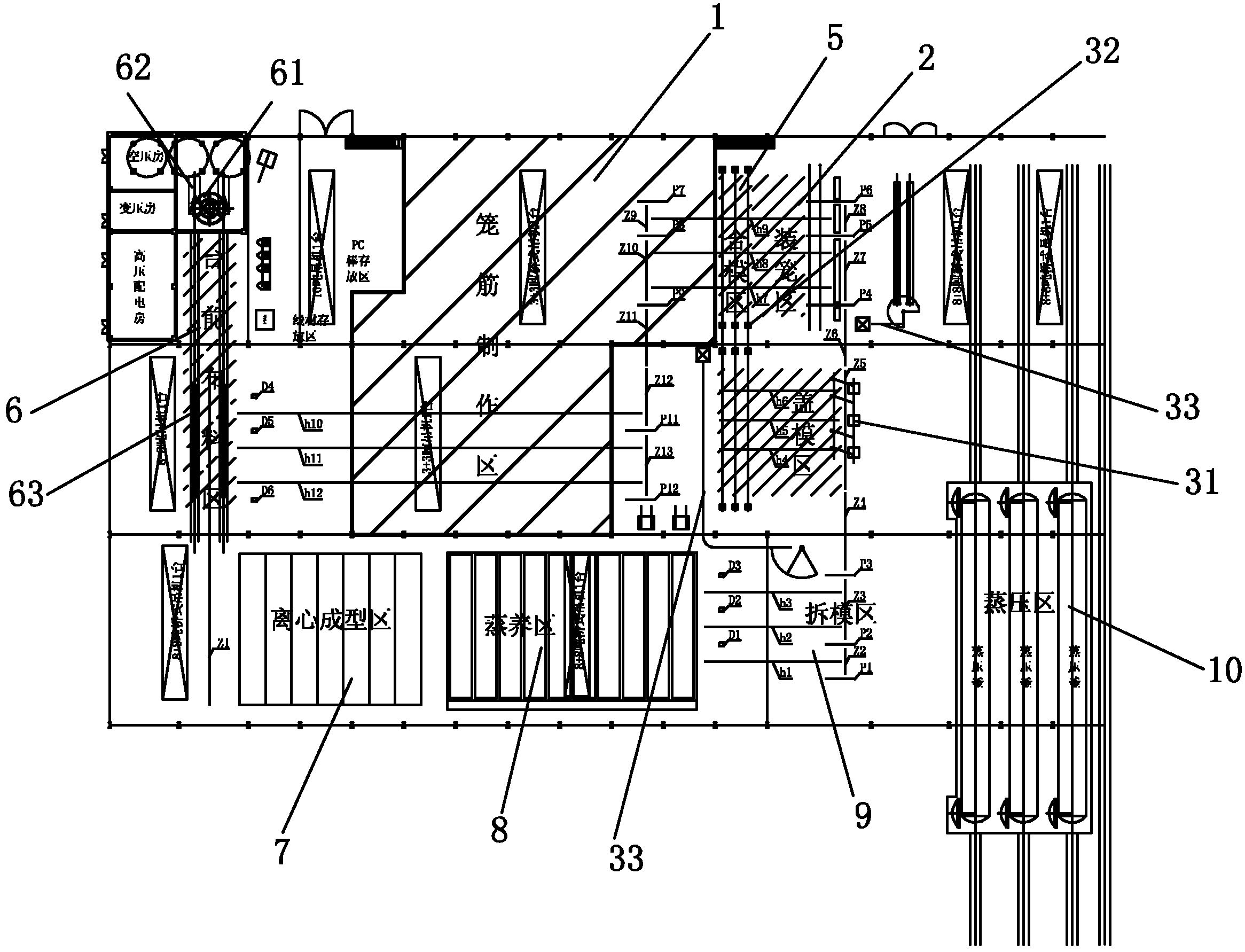 Pipe pile automatic production line