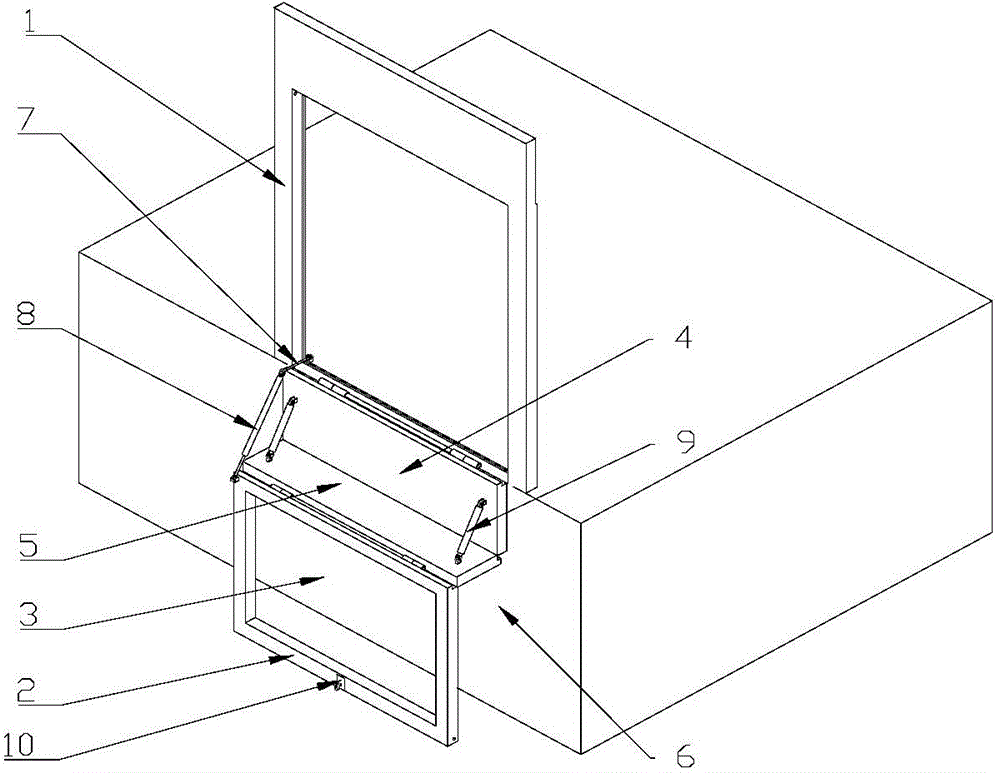 Flip-down foldable vehicle escape window