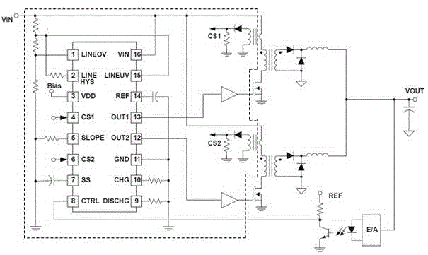 Large power parallel double-switch forward DC/DC power supply module