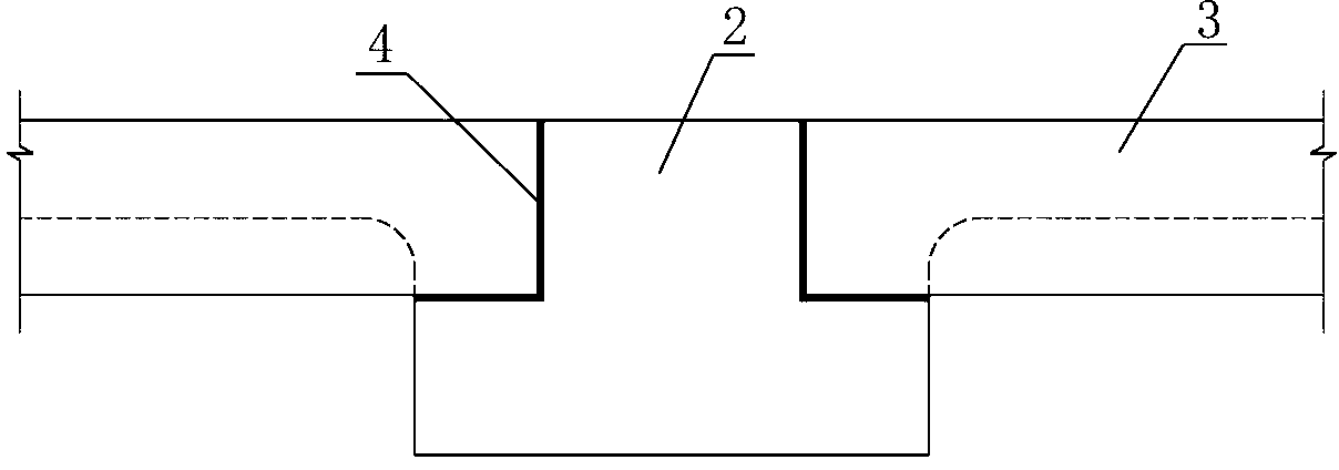 Bridge type wear-resistant pavement structure system with prefabricated reinforced concrete trough plate and construction method