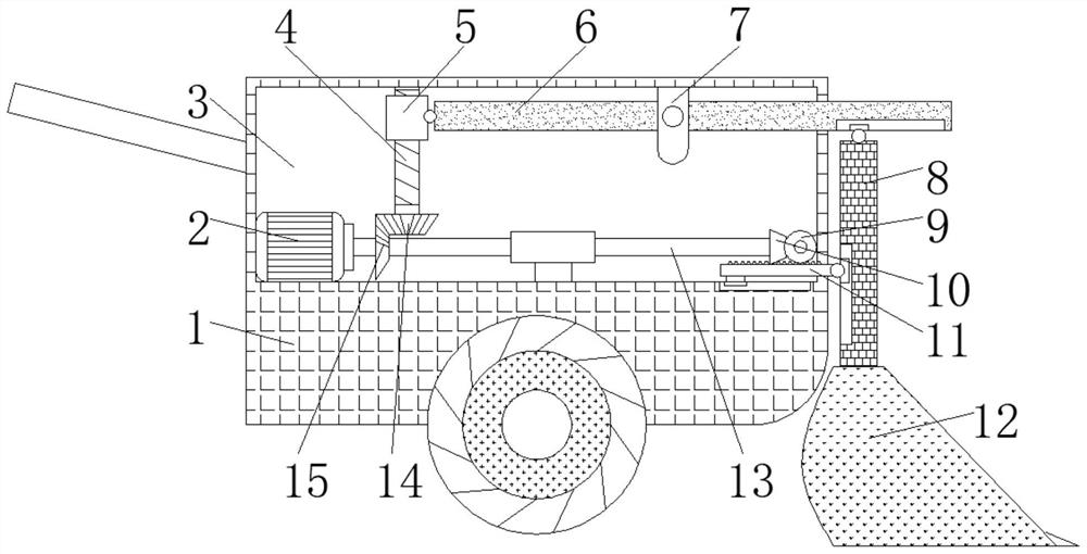 Digging bucket convenient for angle adjustment and used for agricultural machinery soil shoveling