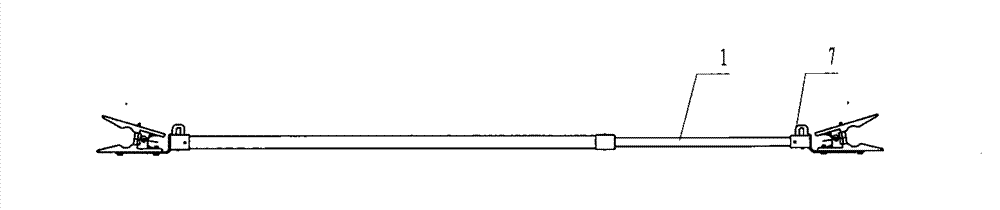 Lead wire brace rod for double-circuit lines on same pole