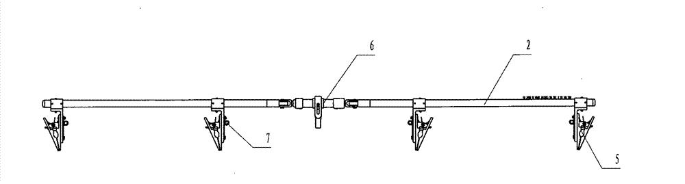 Lead wire brace rod for double-circuit lines on same pole