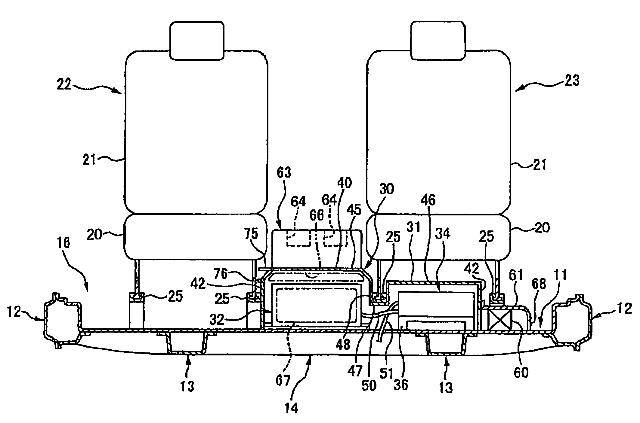 High-voltage electrical equipment case arranging structure