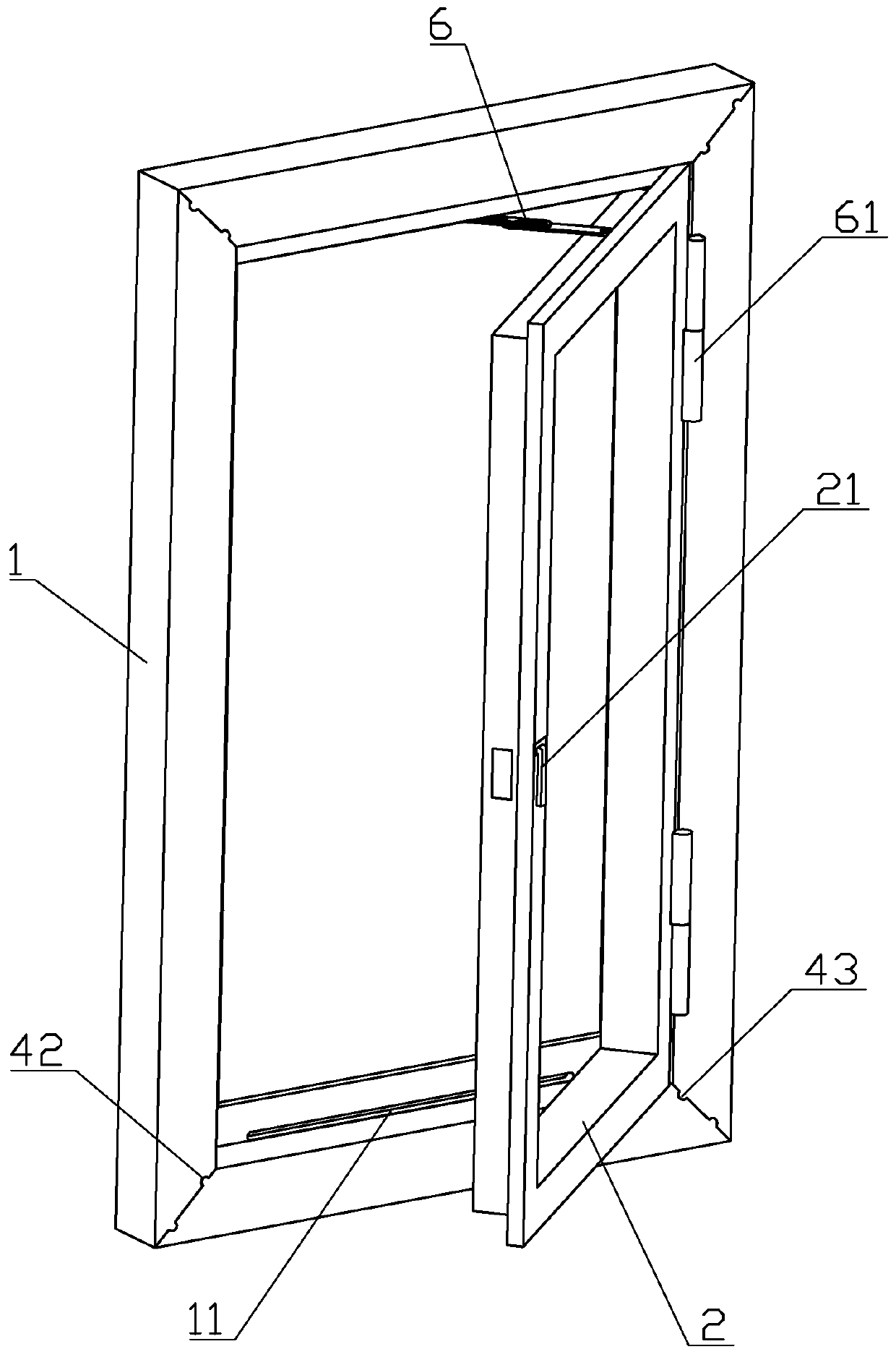 Manufacturing process of high-efficiency and energy-saving aluminum alloy fireproof window