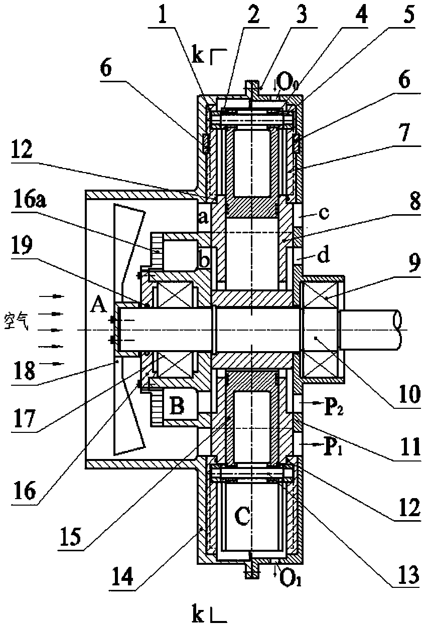 Rotating gas-jetting rotor