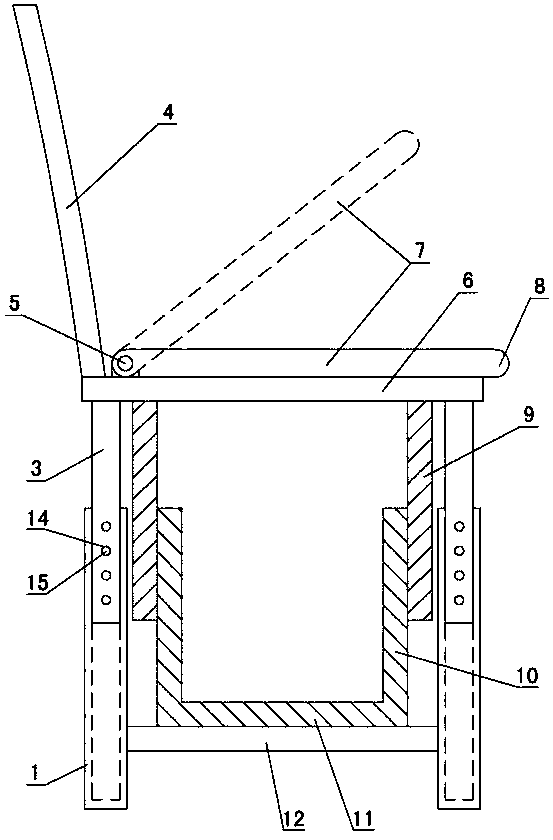 Lifting stool with storage box