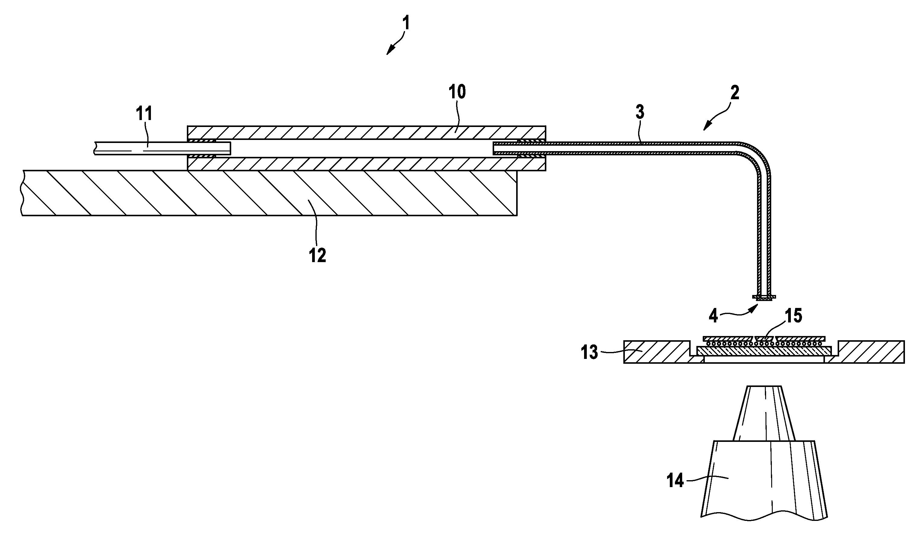 Method and device for transferring a microscopic, isolated sample, micro-dissection system comprising such a device and method for producing a nano-suction means