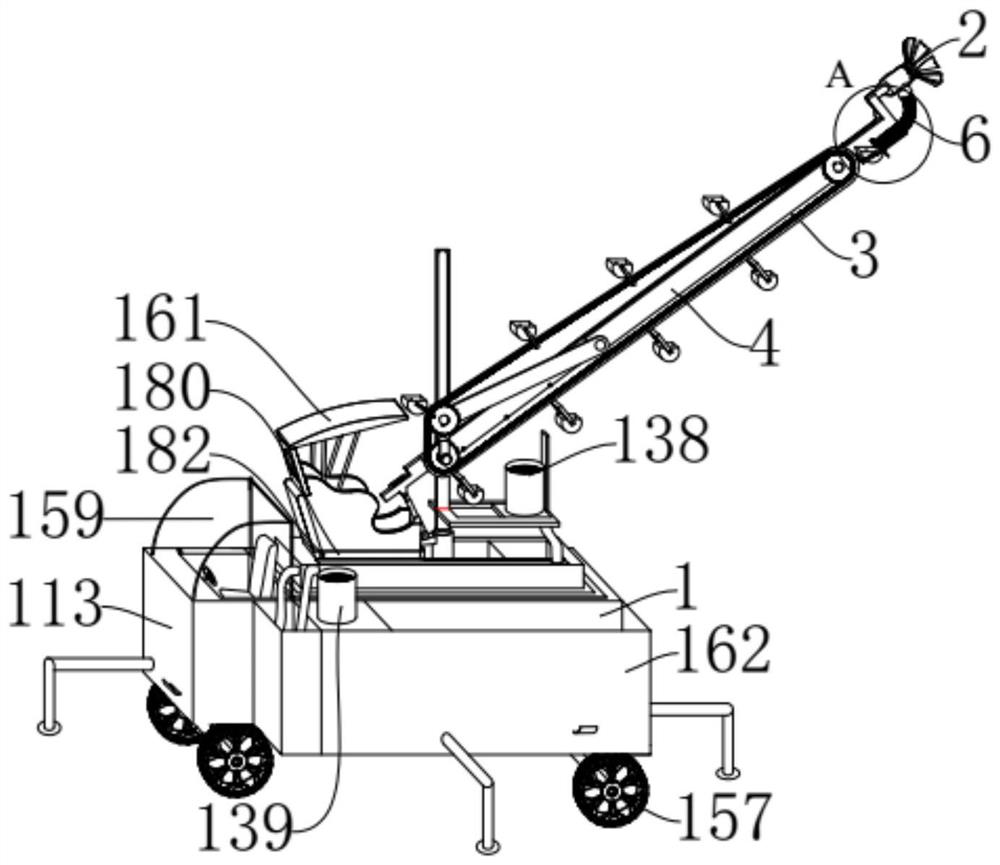 A mangosteen non-destructive twisting picking conveying and screening device car