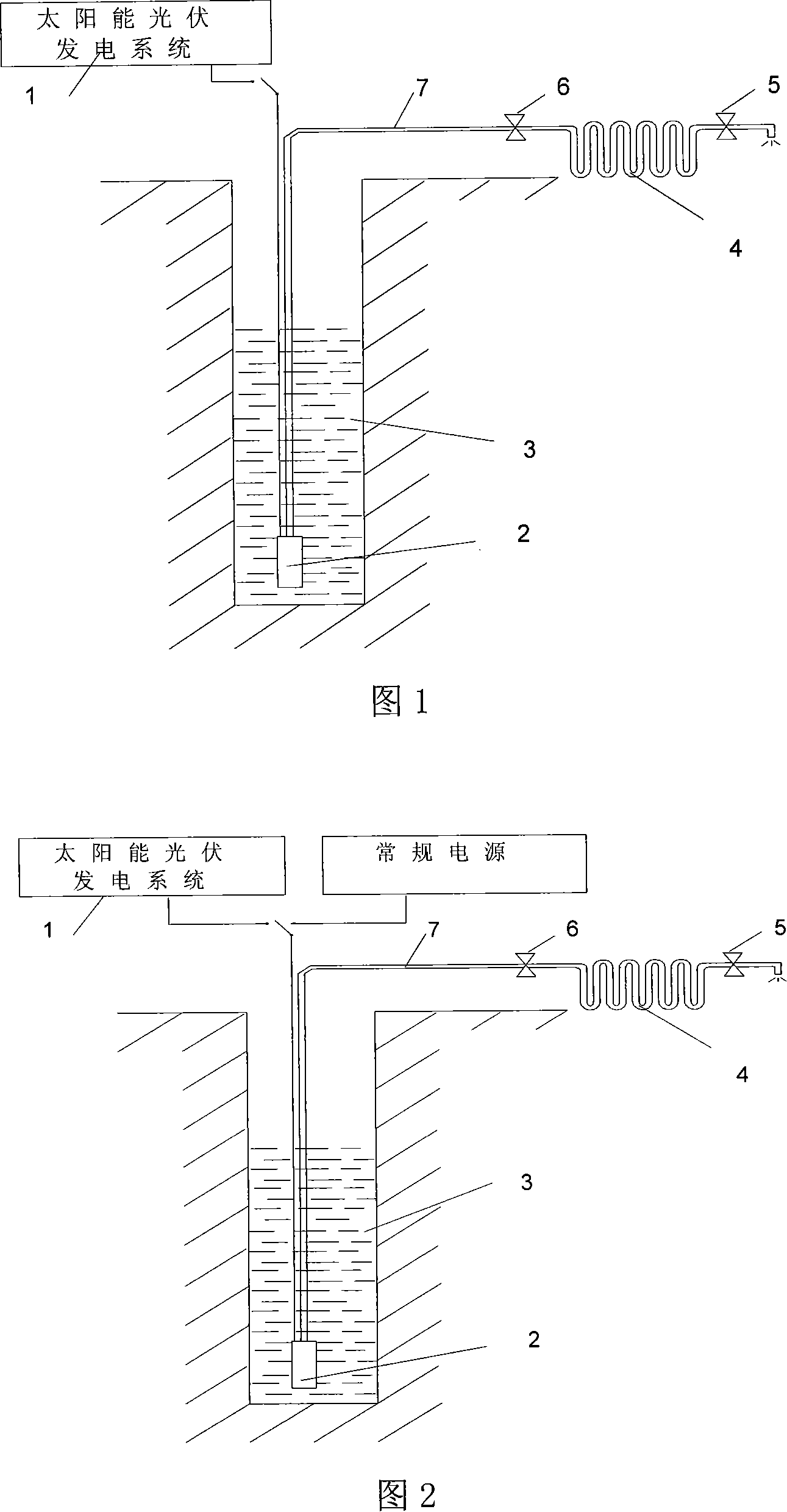 Photovoltaic pump water and cooling-warming supply integrated