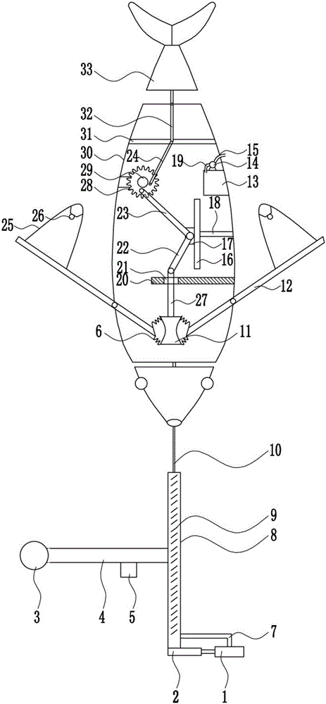 Bionic fish seabed detection control apparatus