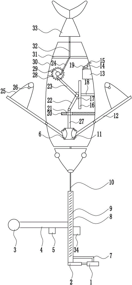 Bionic fish seabed detection control apparatus