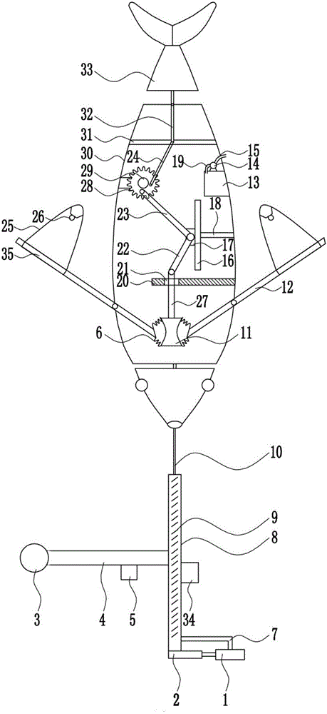 Bionic fish seabed detection control apparatus