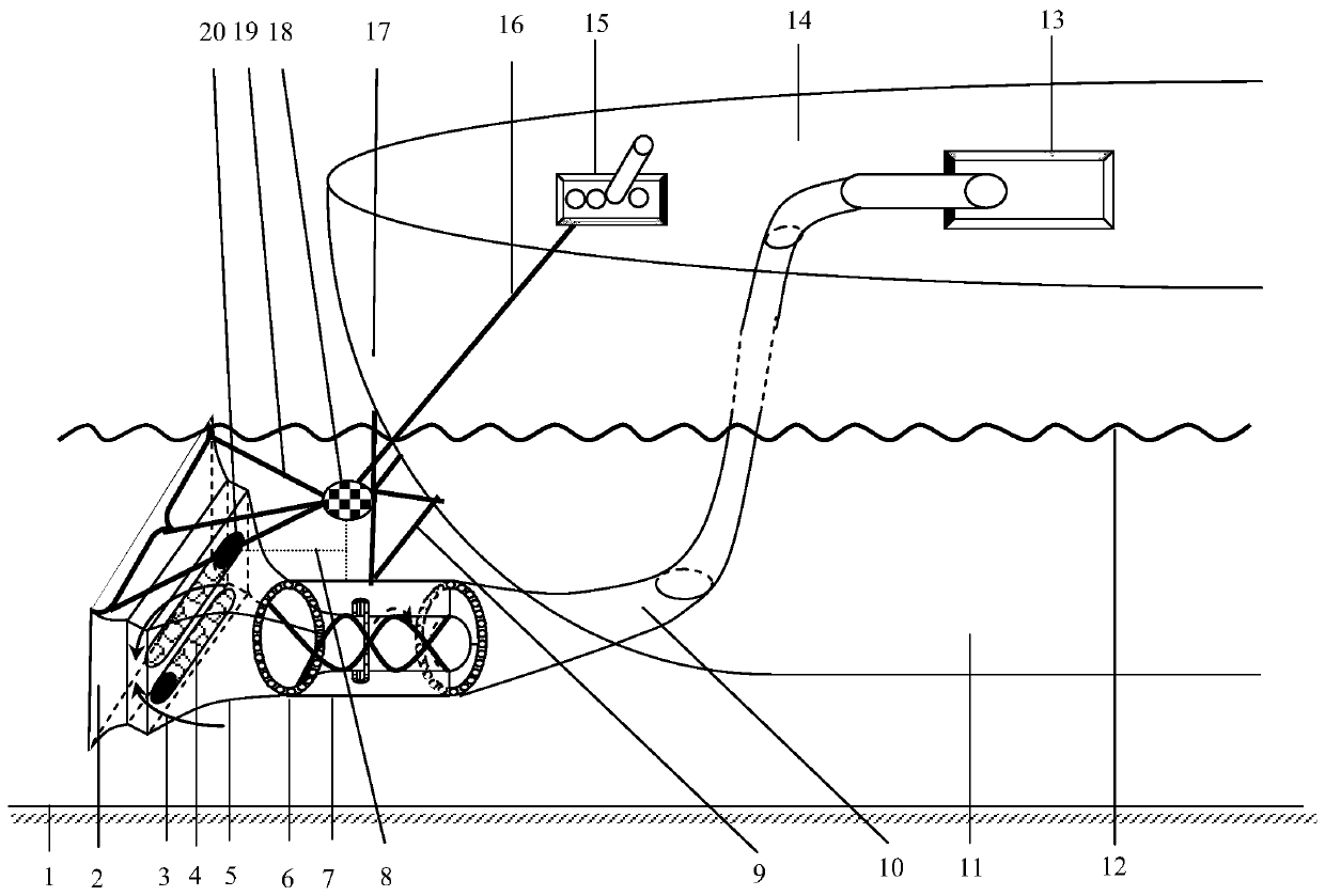 Mobile type automatic treating, suction and removing device for gathered floating substances in water areas