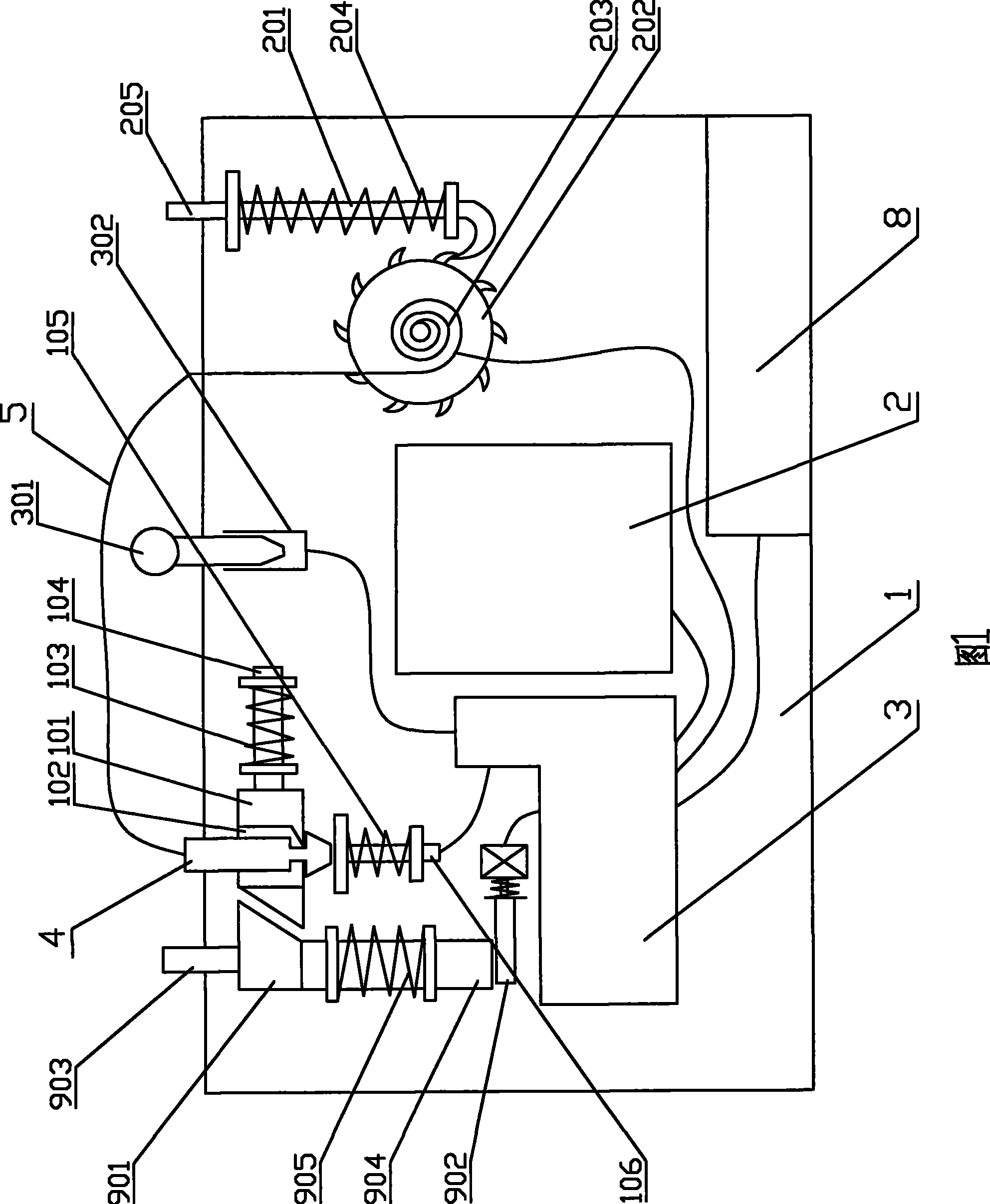 Case drawbar with anti-theft anti-robbing device