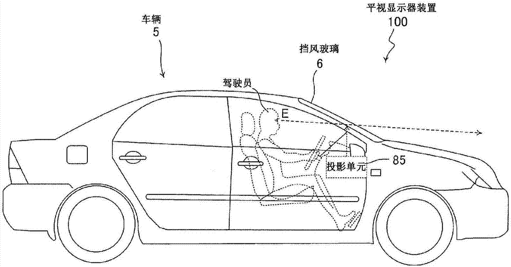 Transmissive screen and head-up display device using same