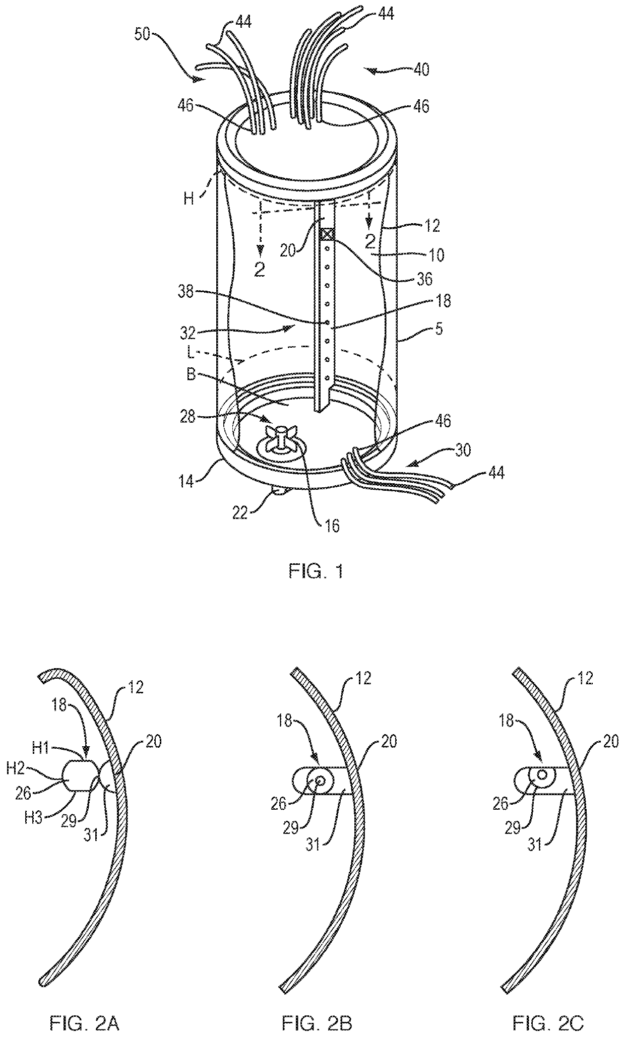 Single Use Container Including a Collapsible Baffle Having Channels