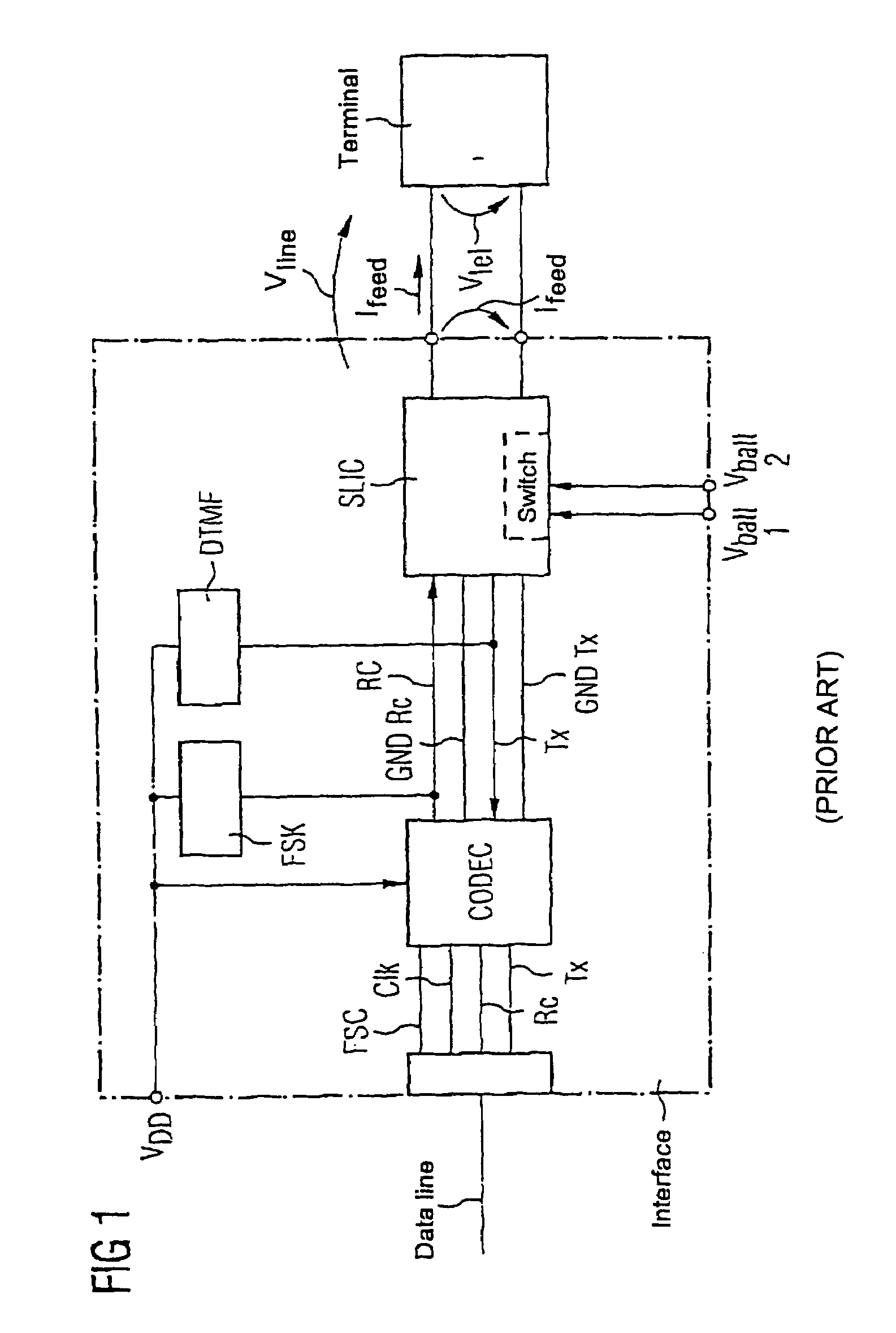 Apparatus and method for regulating an SLIC supply voltage