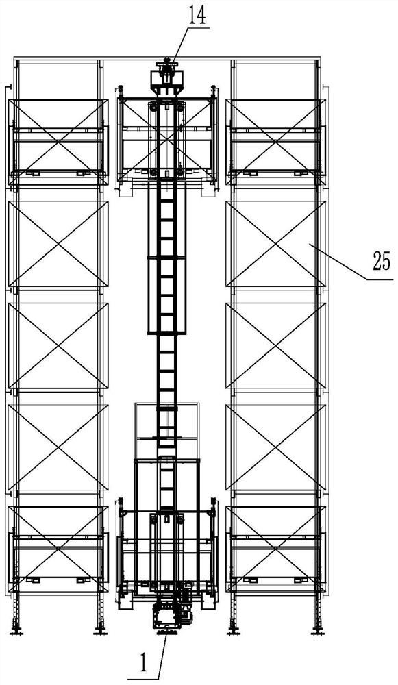 Gravure roller storage storing and taking cart for finish material printing press